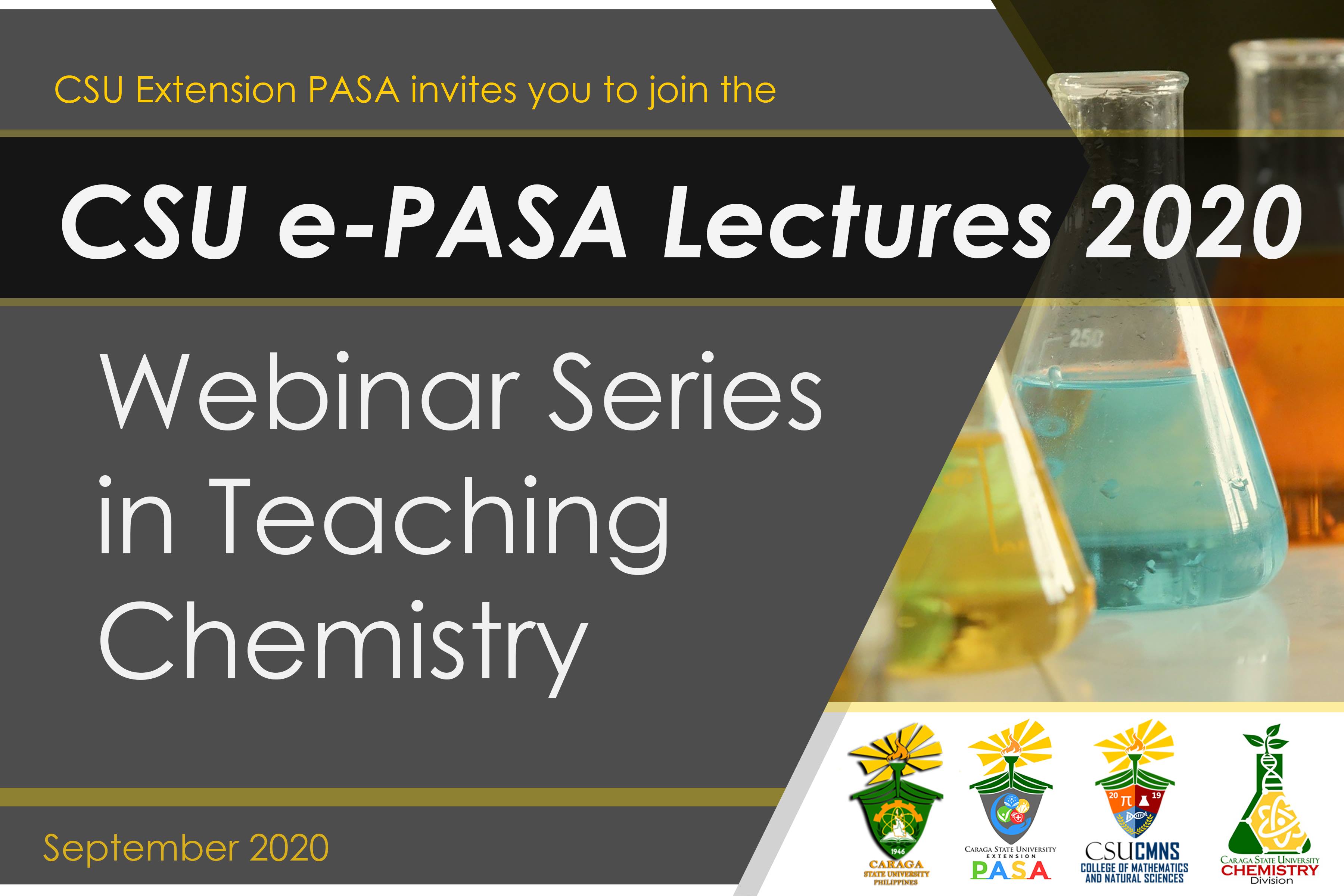 CSU e-PASA invites you to the Webinar series in teaching chemistry. September 2020